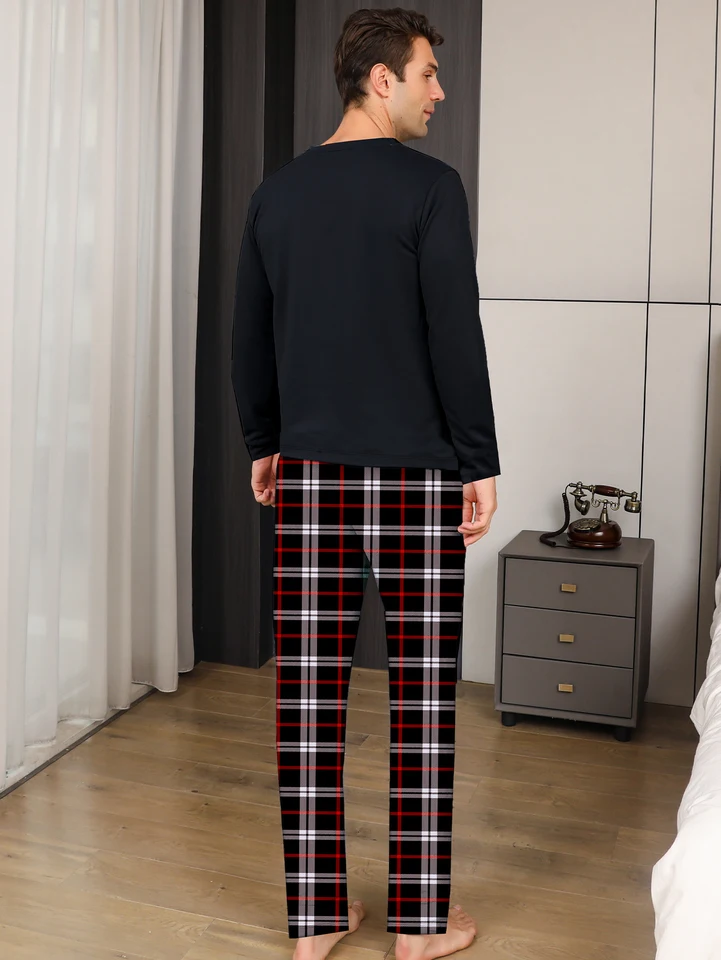 Sykooria - Conjunto De Pijama De Algodón Para Hombre, Manga