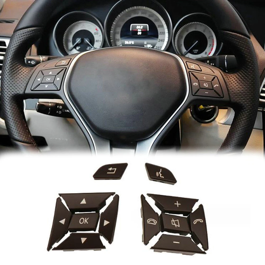 

Коричневые кнопки переключения рулевого колеса для Mercedes W204 W212 C200 E260 E320 GLK260, коричневые пластиковые автоаксессуары