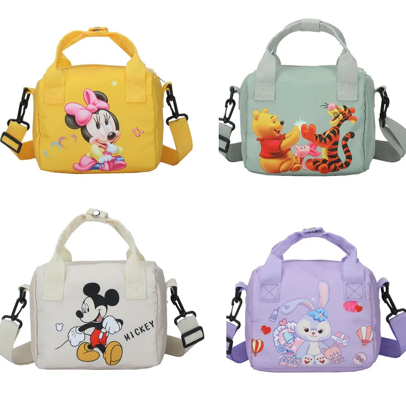 

New Disney Shoulder Bags Cartoons Mickey Mouse Casual Canvas Women Shopping Bag Cute Anime Fashion Handbag Messenger Bag Gifts