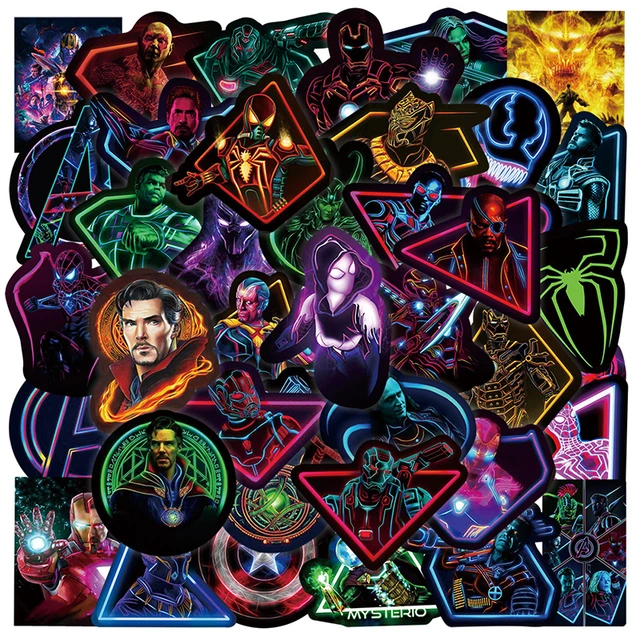 10/30/50/100pcs Disney Marvel The Avengers Superhero Stickers Decals Laptop  Motorcycle Phone Car Waterproof Sticker Kids Toy - AliExpress