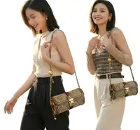 Sac à main de soirée pour femmes, marque de luxe, sac à bandoulière cylindrique, haut de gamme, accessoire de mode élégant pour filles 6