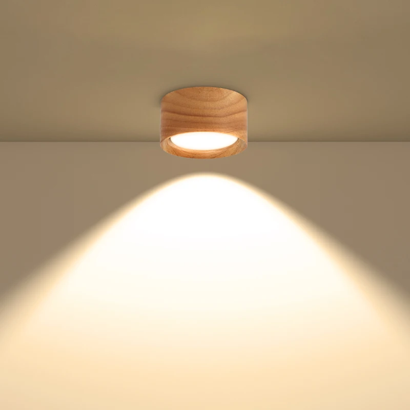 GX53 Downlight Wooden Ceiling Lamp 220V Indoor Decor Lamps Room Lighting Living Room Corridor LED Down Lights for Home Bedroom
