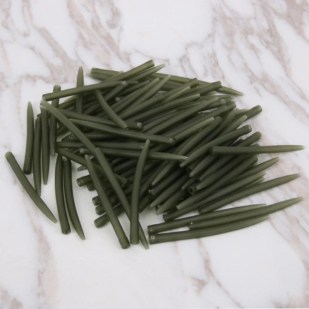 20-500PCS Terminal Karpfen Angeln Anti-Tangle Sleeves Verbinden mit Angelhaken Gummi Spitze Rohr Positionierer Terminal Tackles Werkzeuge – Detail 4