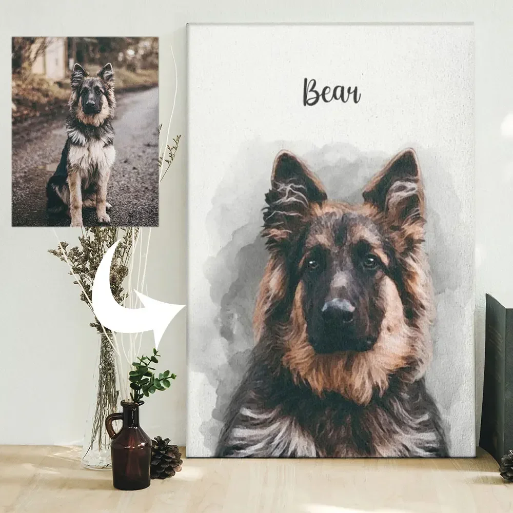 Custom Pet Portrait Canvas Print 1 | Custom Pet Portrait Canvas Print 1