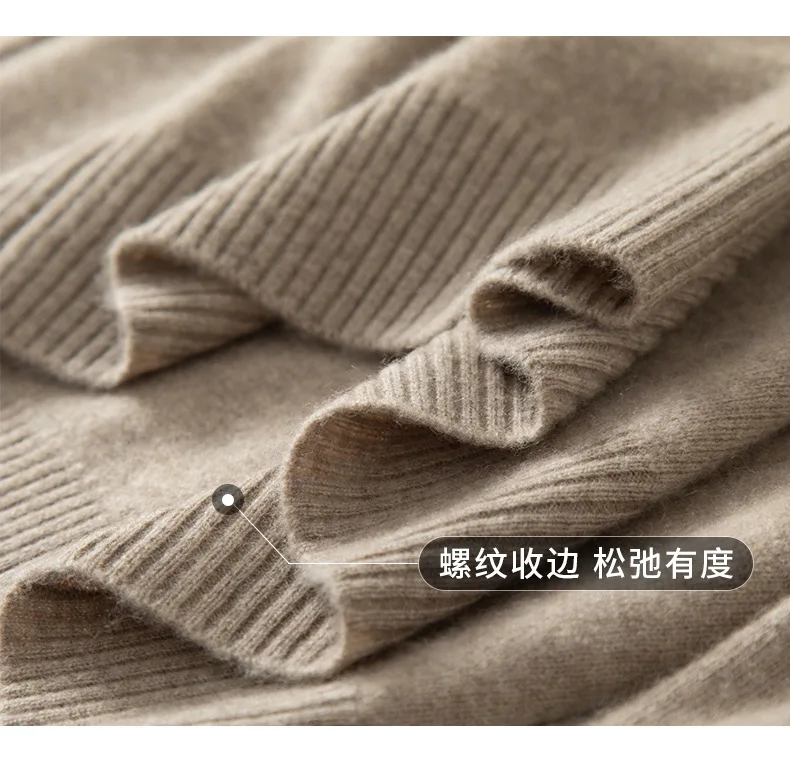 Classic Polo Collar 100% Cashmere Sweaters for Men 2023 Autumn Winter Clothes Pull Homme Business Casual Warm Knitted Pullovers 5