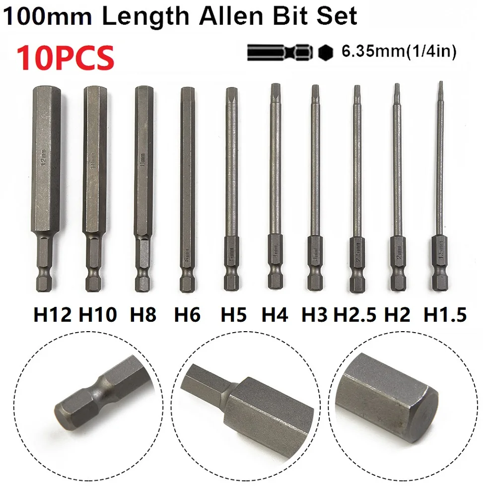 

Hex Shank Screwdriver Bits Easy To Use Practical Replacement Access Components Hex Shank Kits Metric Parts Tools