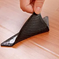 1/4pcs Rug Carpet Grippers Triangle Rubber Mat Sticker Reusable Non Slip Silicone Washable Grips Home Bath Room Corners Pads - Image 4