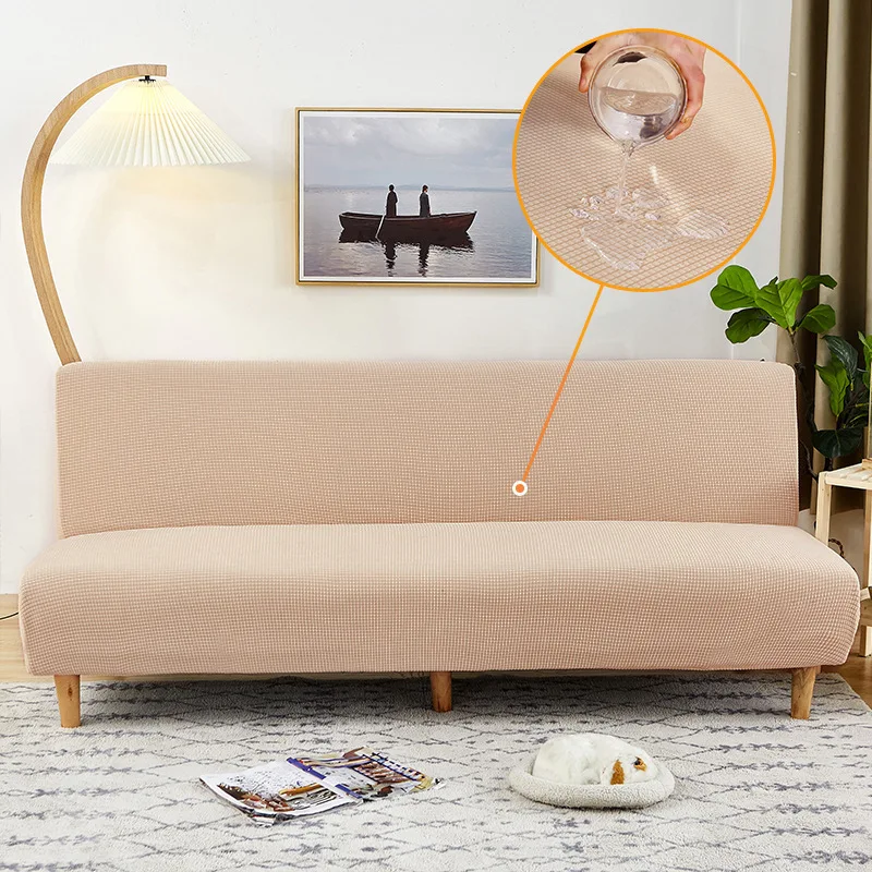 Armless Sofa Bed Slipcover Couch Cover Without Armrests Stretch Folding Futon Cover Dust-proof Elastic Removable Fundas Sofa 6