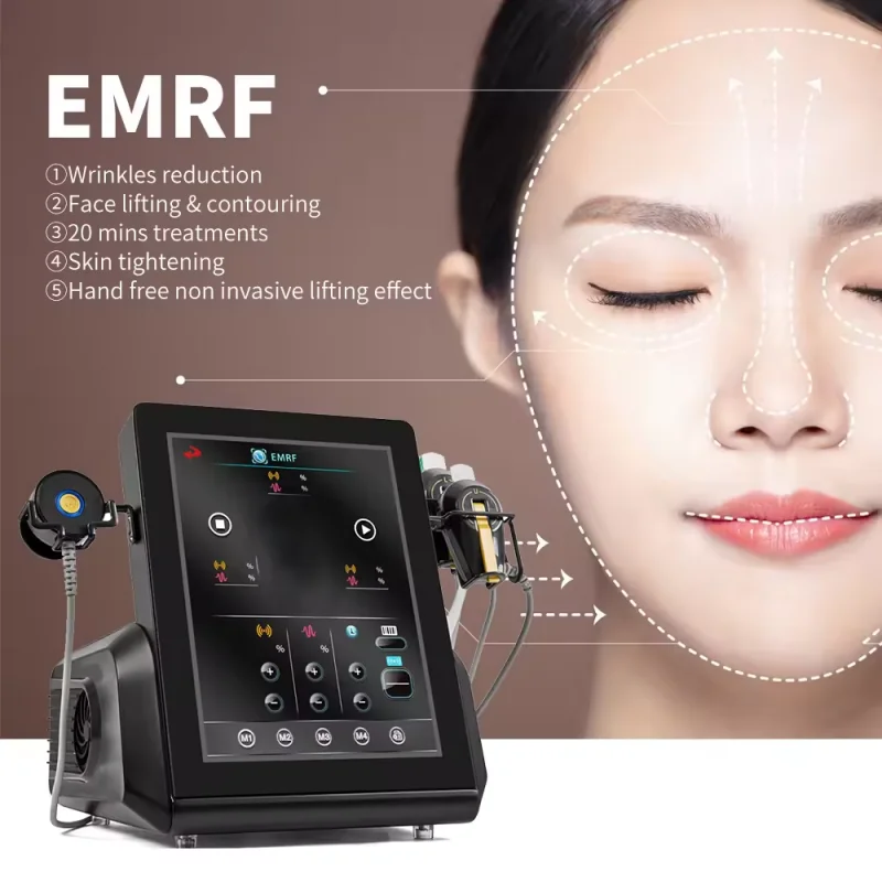 New Popular Ems Muscle Stimulator Electromagnetic Magnetic V Face Ems Skin Slim Face Massager Lifting Machine