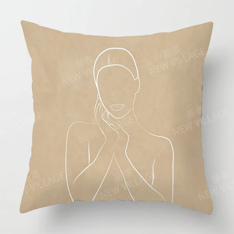 Nordic Morandi Home Decoration Autumn Decoration Pillowcase Sofa Cushion Cover 45x45cm 45*45 50x50 60x60cm 40x40 35x35 Hall 3