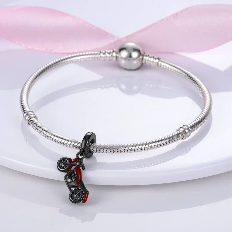 Red Car Jeep Motorcycle Charm Pendant 925 Sterling Silver For Original Bracelet Bangle Jewelry Making Bead Accessories Wholesale 4