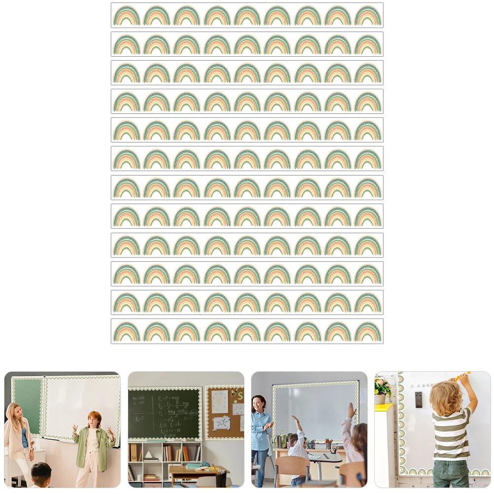 

12 Pcs Blackboard Bulletin Boards Pvc Magnetic Borders for Classroom Whiteboard