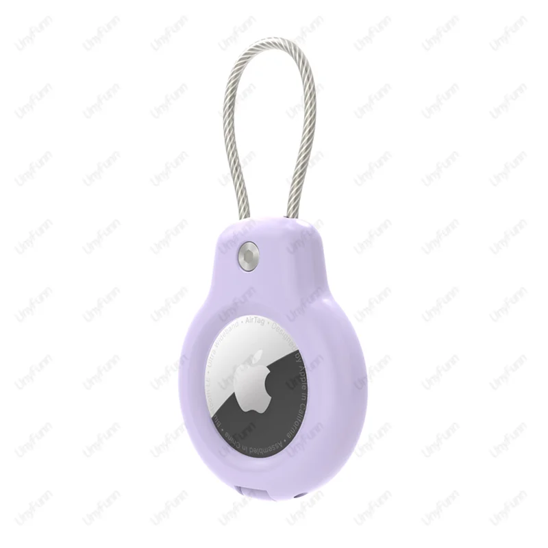 Secure AirTag Holder with Wire Cable for Keys, Pets, and Luggage