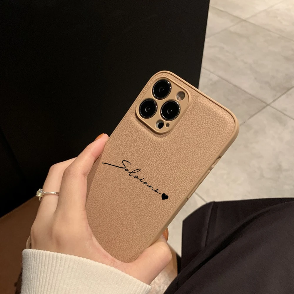 iphone 13 wallet case 2022 Customized Name Heart Leather PU Case For iPhone 11 12 13 Pro Max X XS XR 7 8 Plus Personalised Luxury Cover for iPhone 11 iphone 13 case clear
