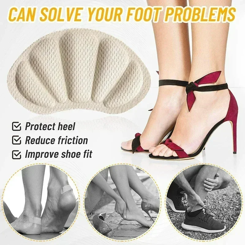 Insoles Heel Pads Lightweight for Sport Shoes Adjustable Cute Size Back Sticker Antiwear Feet Soft Pad Relief Anti wear Cushions