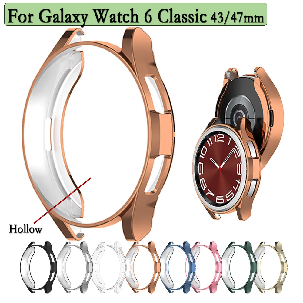 

Hollow TPU Watch Shell For Samsung Galaxy 6 Classic 43/47mm Durable Silicone Screen Protector Case High Quality Colorful Cover