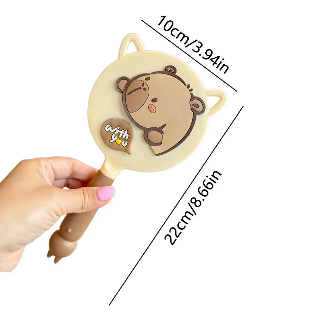 Anti-slip Handle Capybara Handheld Mirror Comfortable Grip Lightweight Portable Hand Mirror Clear Water-proof