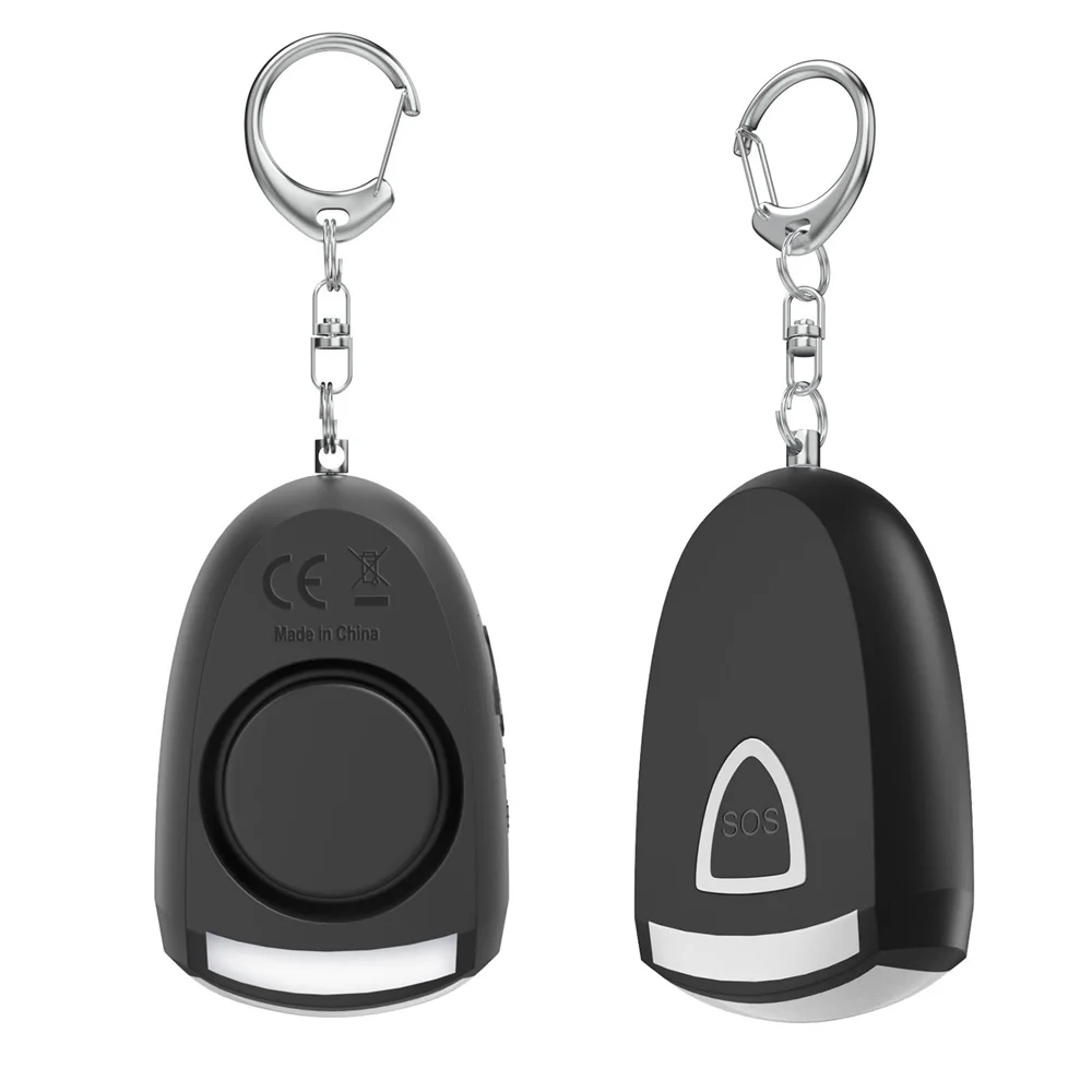 

Key Chain Alarm 130dB Anti-wolf Girl Child Women Security Protection Outdoor Portable LED Ligh Self Defense Rechargeable Alarm