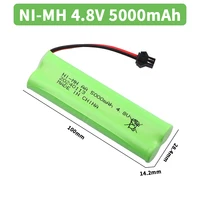 4.8V 5000mah NiMH AA Battery For Rc toys Cars Tanks Robots Boats Guns 4.8v Rechargeable Battery 4* AA Battery Pack 1-10PCS 4