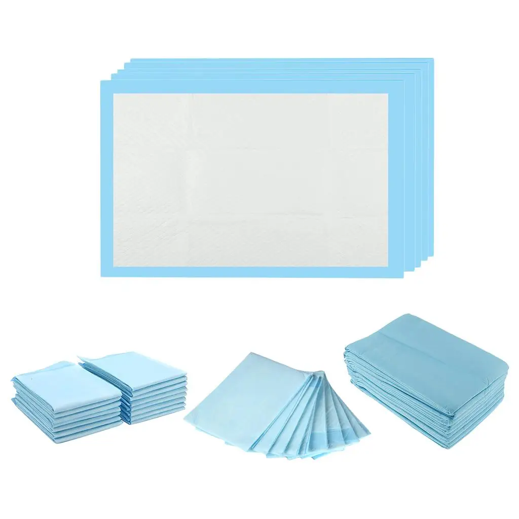 Disposable Incontinence Bed Pads Protection Sheet Mattress Covers Blue Waterproof Incontinence Protector Bed Wetting Mattress
