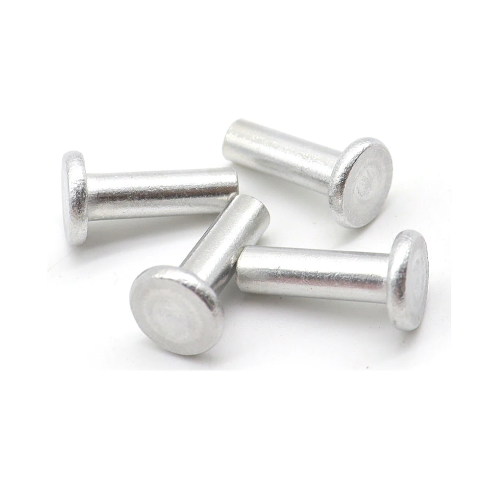 M2 M2.5 M3 M4 M5 M6 M8 GB109 Aluminum Flat Thin Round Head Solid Rivet Hand Percussion Punch Self-plugging Fixed Rivets 5/100pcs