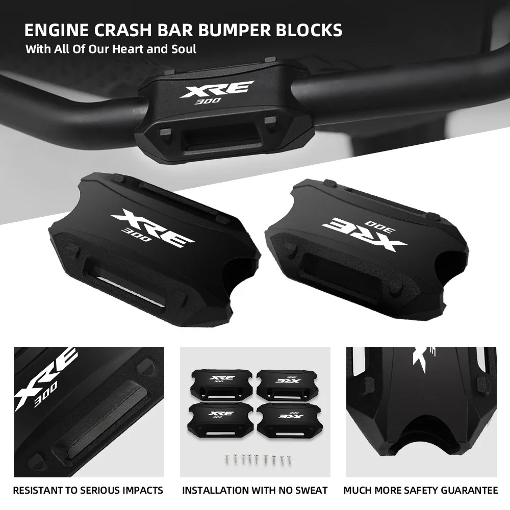 

Motorcycle FOR HONDA XRE300 XRE 300 2021 2022 2023 XRE-300 25mm Engine Crash bar Protection Bumper Decorative Guard Block 2024