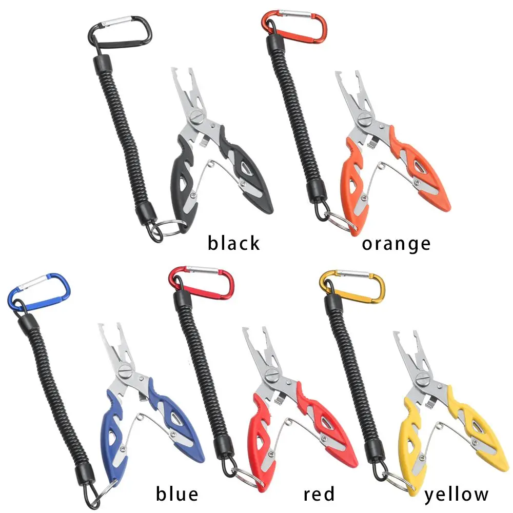 Outdoor with Lanyard Clipper Tool Plastic Handle Fishing Pliers Stainless  Steel Scissor Bait Line Cutter Hook Removers