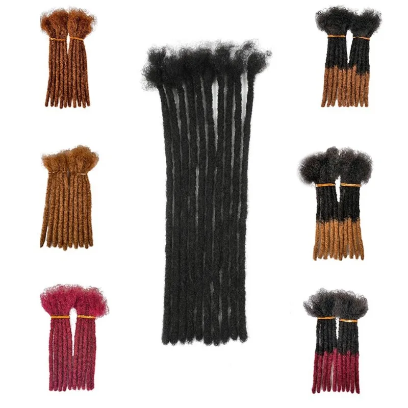 0.6cm locks Extensions Handmade Dreadlocks Human Hair Afro Dreadlocks Extensions Brazilian Real Human Hair For Women/Men 6