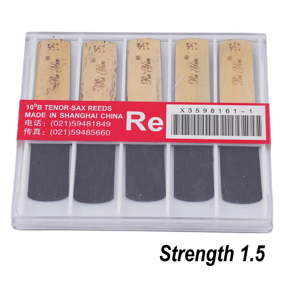 Trasparente 10 Pz Canne Canne Canne + Scatola Alto Sax Nero Kit Sassofono Set Forza 1.5/2.0/2.5/3.0/3.5/4.0 Pratico