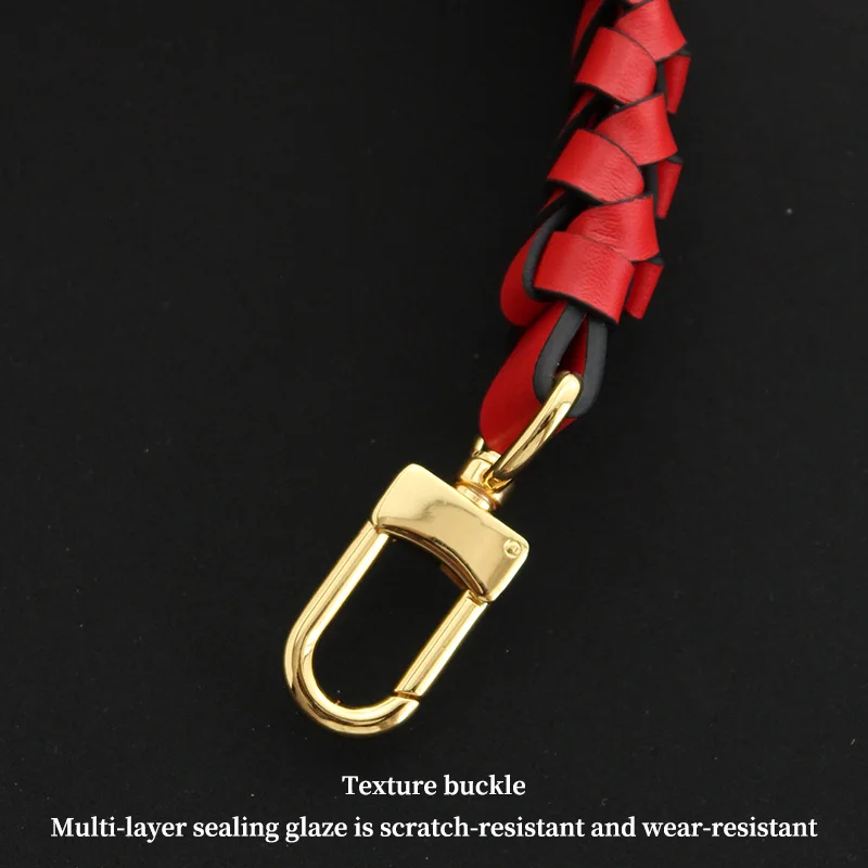 TINBERON Handbag Handle Strap Fits For Bucket Bag Short Weave Bag Strap Vachetta Leather Luxury Bag Handle Strap Bag Accessories