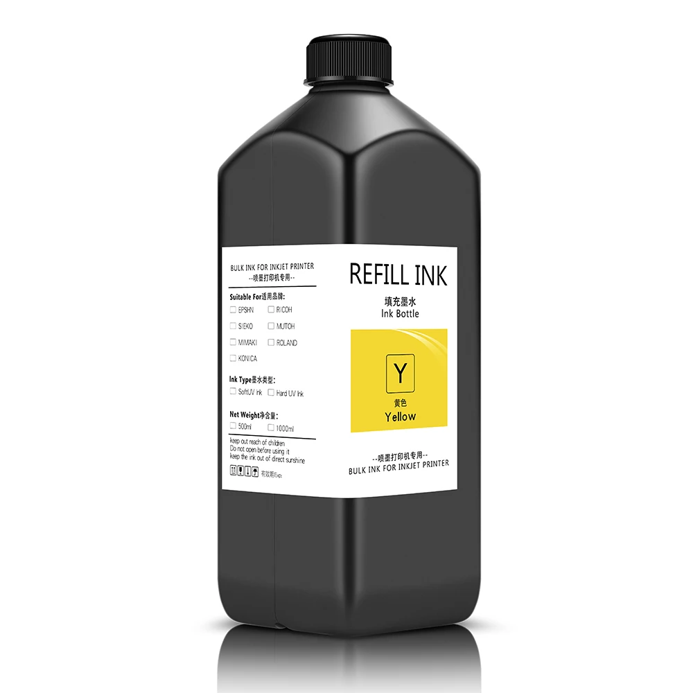 Tinta de Cura uv para Epson Xp600 Tx800 Xp600 Tx800 Cabeçote de Impressão L800 L805 L1800 R290 R300 1390 1400 1430 Dx7 Dx10 1000ml - Imagem 3
