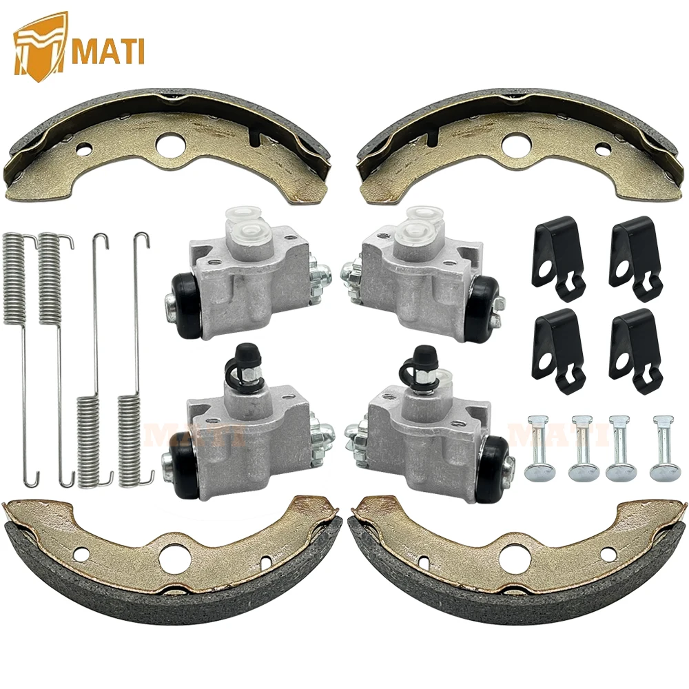 Front Brake Wheel Cylinders Left&Right All Four with Shoes for Yamaha Big Bear 350 Kodiak 400 YFM350 YFM400 1989-1998 front brake shoes springs pins left