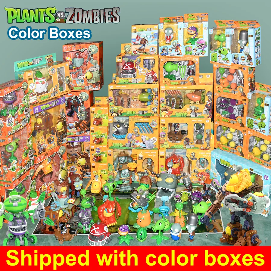 Deluxe Plants vs Zombies 2 Distortio Toy Set - Vibrant Collectible Anime Figures