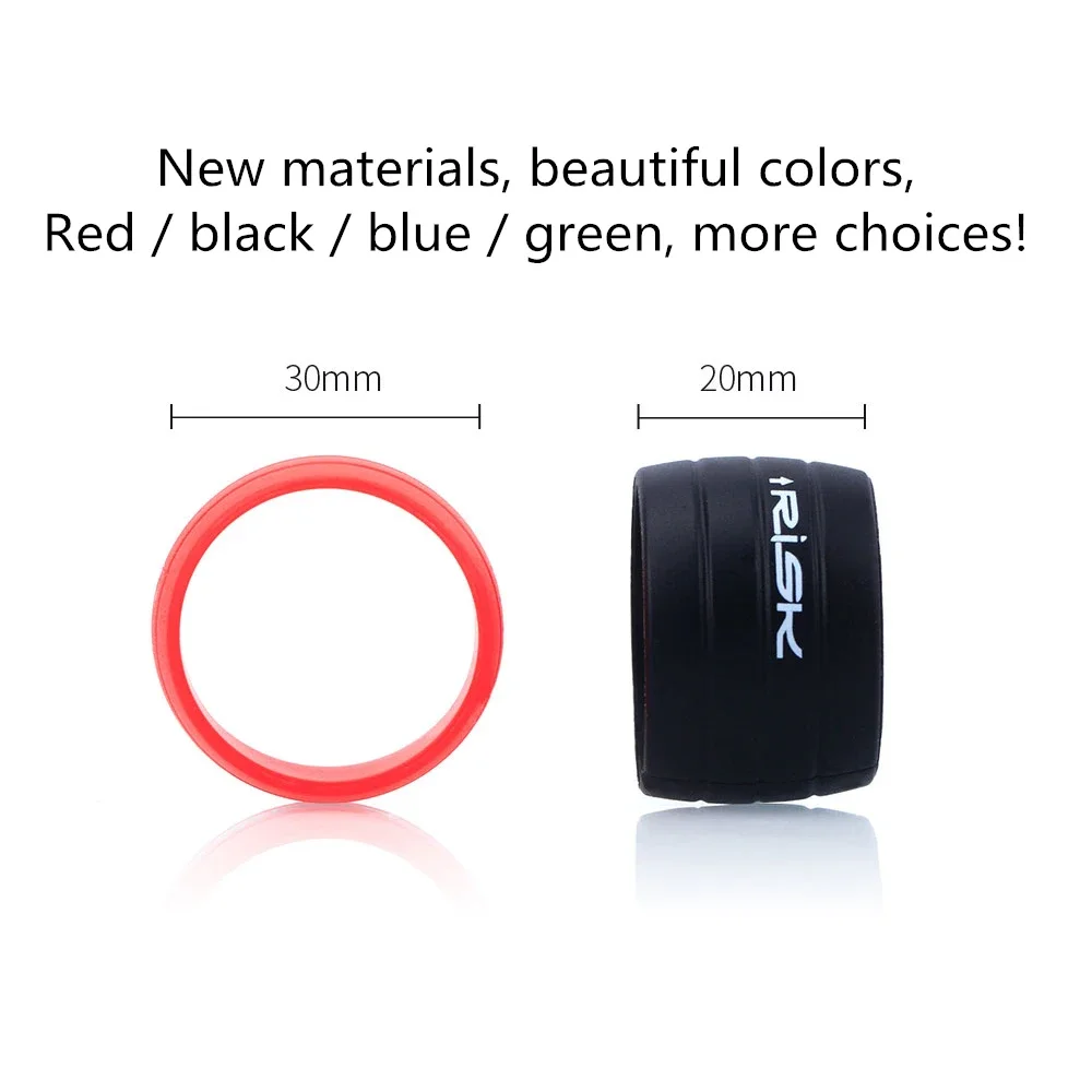 Risk One Pair Bicycle Handlebar Tape Fixing Loops Road Bike Handle Grip Wrap Holding Silicone Rings Cycling Fixed Sleeve Collar