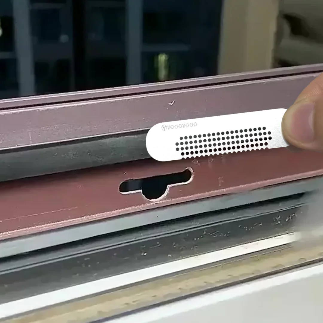 Window Weep Hole Covers 10PCS 304 Stainless Steel Window Weep Hole Covers Patch With Waterproof Adhesive 65mm*15mm*0.3mm