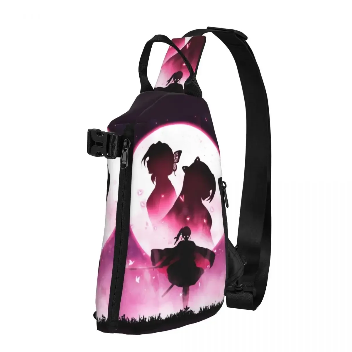 

Demon Slayer Kanae Shinobu Shoulder Bags Kimetsu No Yaiba Vintage Chest Bag School Travel Sling Bag Running Designer Small Bags
