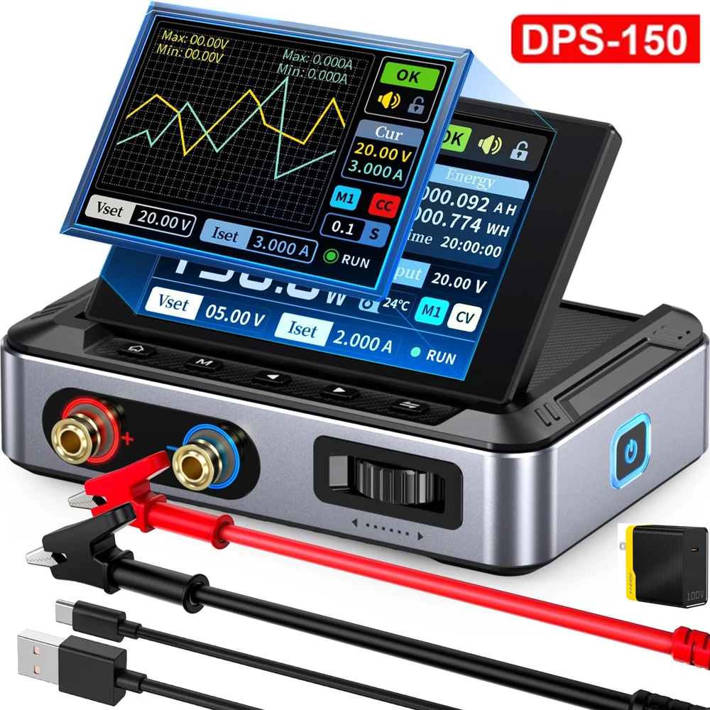 FNRSI DPS-150 DC 電源可変、100W 急速充電器付き、0-30V 0-5A 調整可能な DC CNC 電源、電源リップル 20mV  以下 - AliExpress