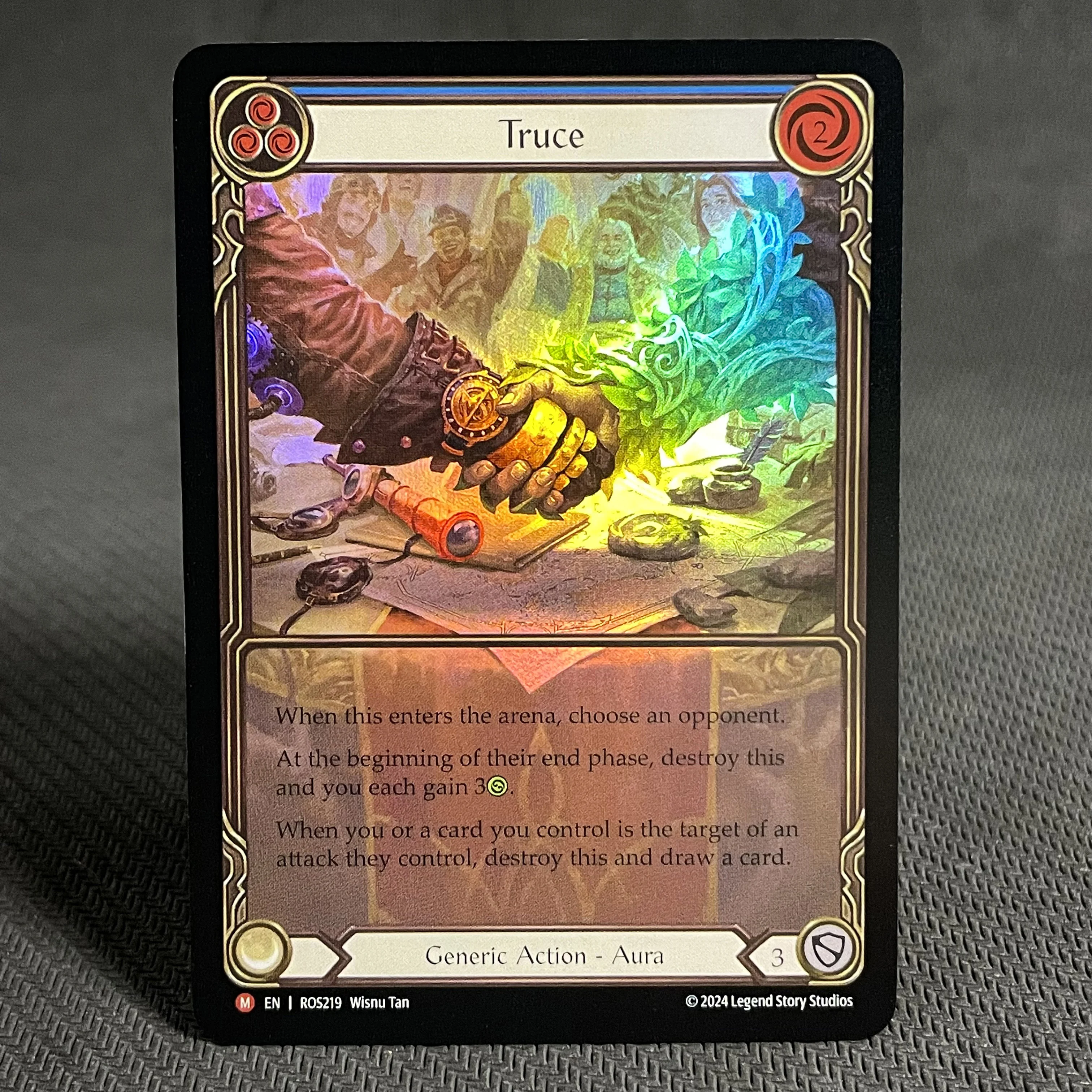FAB Card Rainbow Foil Proxy Cards Blood Splattered Vest Command