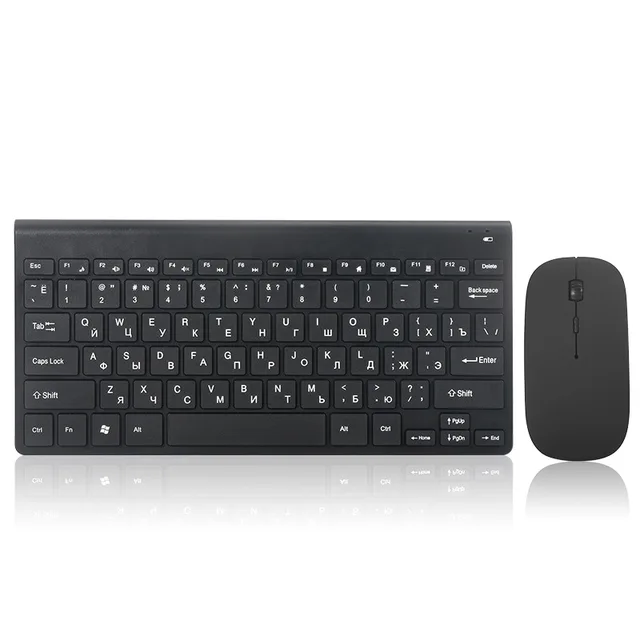 Russian Language Wireless Keyboard and Mouse Combo for Windows, PC, Laptop Android, Wireless Keyboard Compact Mouse Combo