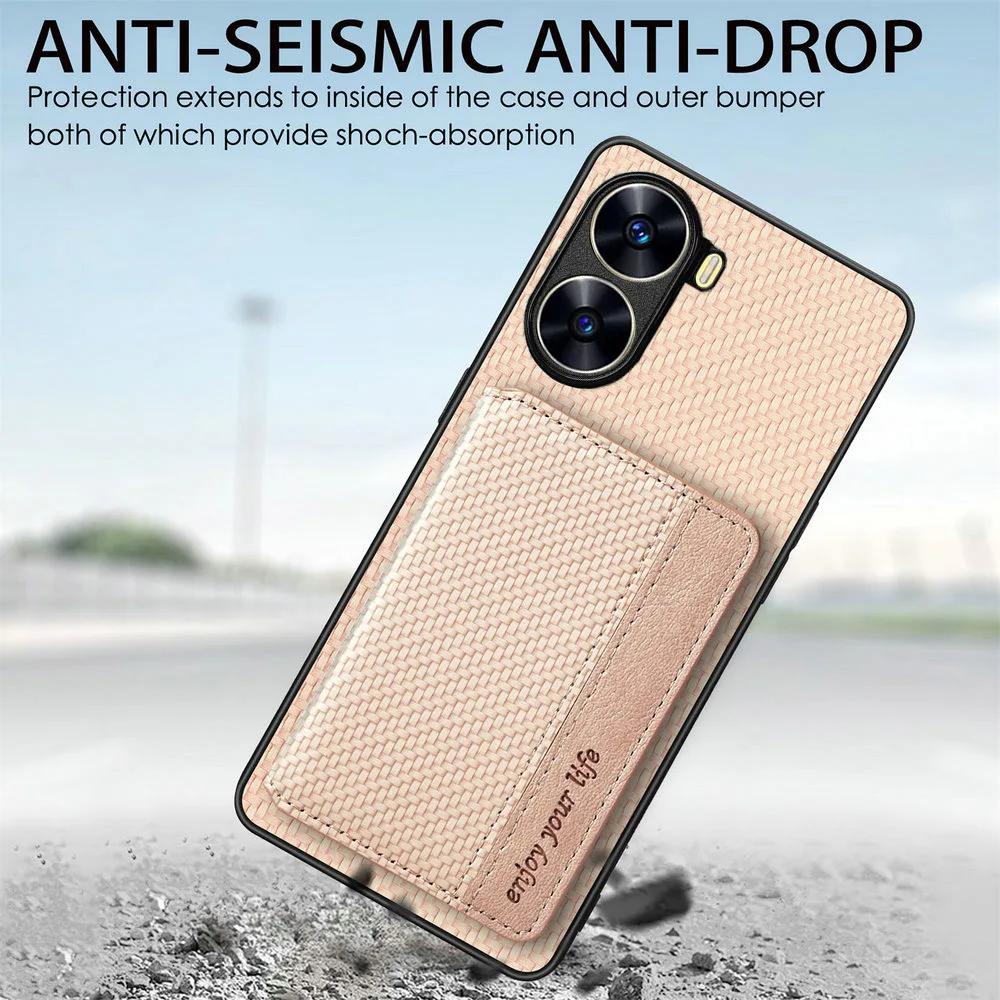 RFID Leather Magnetic Card Holder Phone Case - Premium Back Cover and Bumper