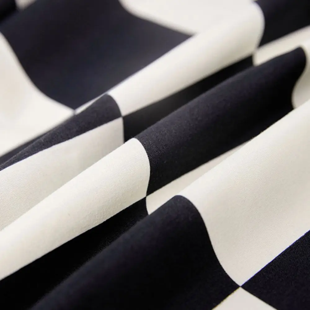 Checkered Pattern Fitted Bed Sheet All-inclusive Elastic Band Mattress Cover Breathable Washable Mattress Protector