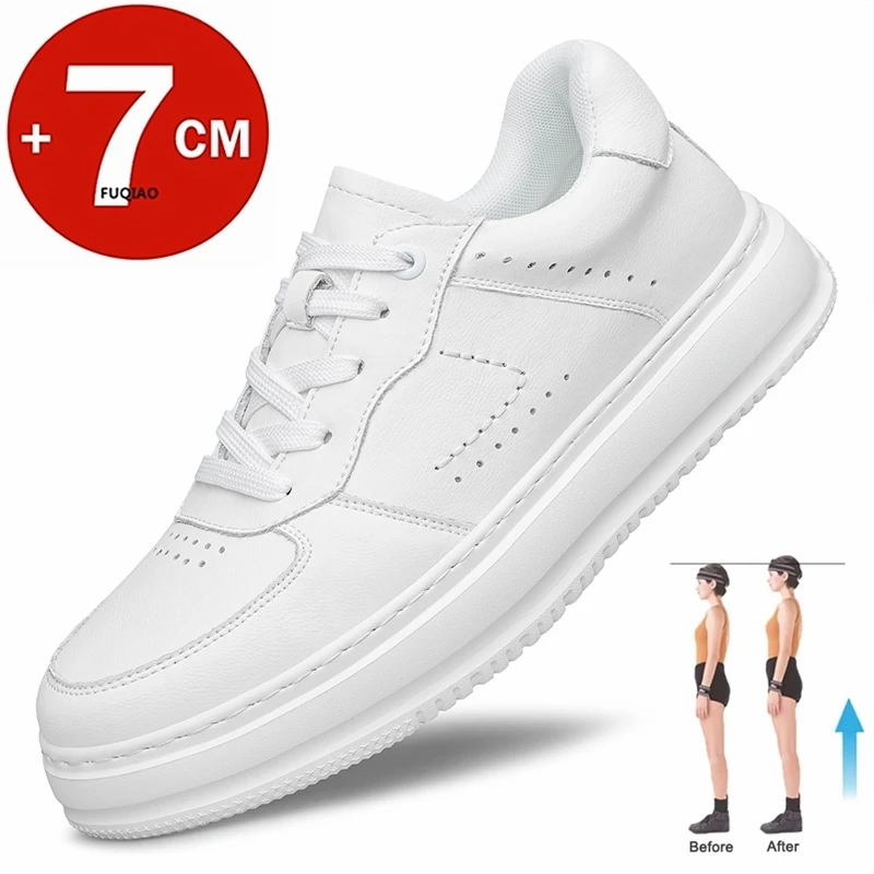 Tênis Masculino Com Aumento De Altura - Couro Legítimo E Confortável
