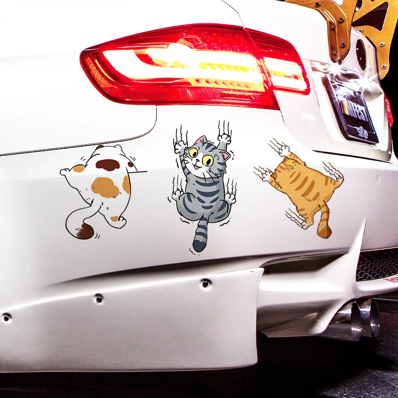 Car Sticker Funny Pet Cat Climbing Cats Animal Styling Stickers Car Body Decoration Creative Decals Car Auto Decor Accessories