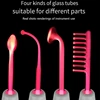 4in1 High Frequency Electrode Wand w/Neon Electrotherapy Glass Tube Acne Spot Remover Home Spa Beauty Device Facial Therapy Wan 1