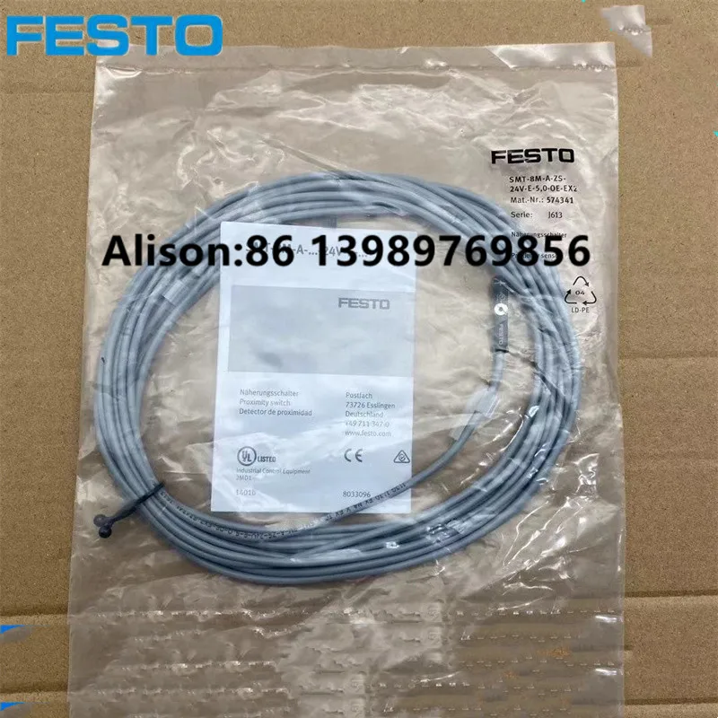 

FESTO SMT-8M-A-ZS-24V-E-5,0-OE-EX2 574341 (2-ядерный провод длиной 5 м), магнитный датчик приближения