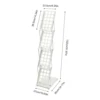 Folding Booklet Stand Vertical Standing Booklet Tabletop White 4-storey Metal Folding Counter Used for Catalogs Booklets 2