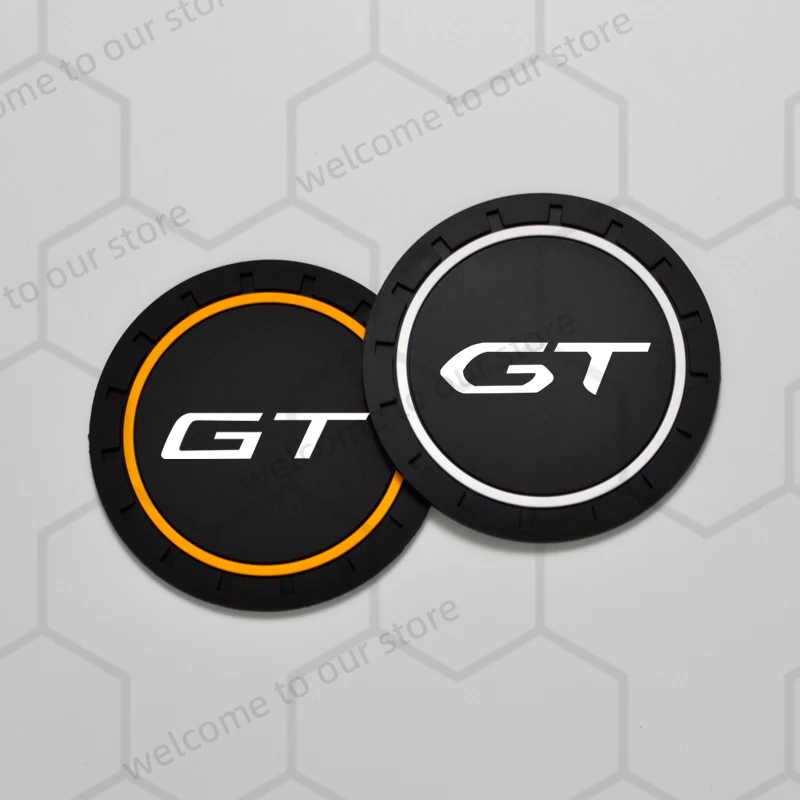 2개 세트 GT 5008 2008 206 306 307 RCZ 508 208 407 107 엠블럼 자동차 컵홀더 논슬립 패드 자동차 내부 액세서리