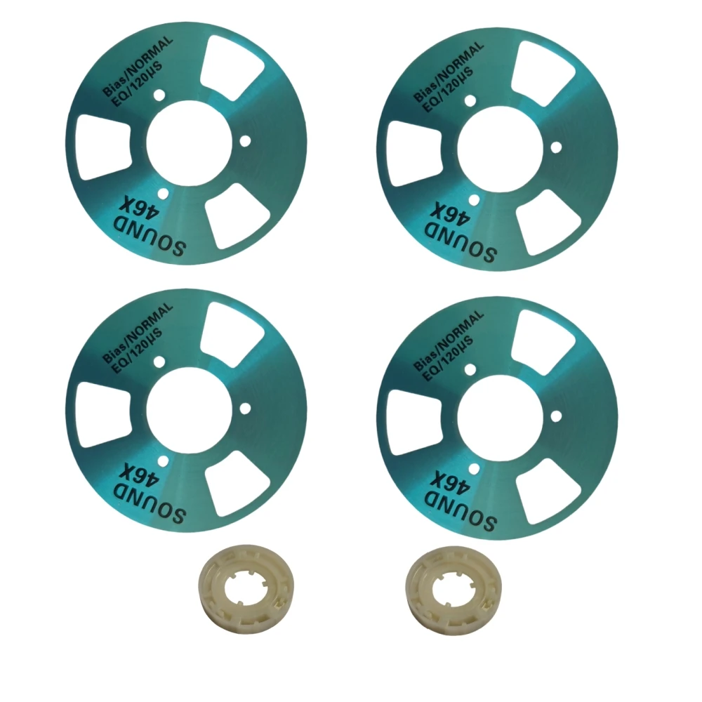 Cassette Tape Recorder Tape Accessories Audio Accessories Pack of 4 Reels + 2 Wheel for TEAC