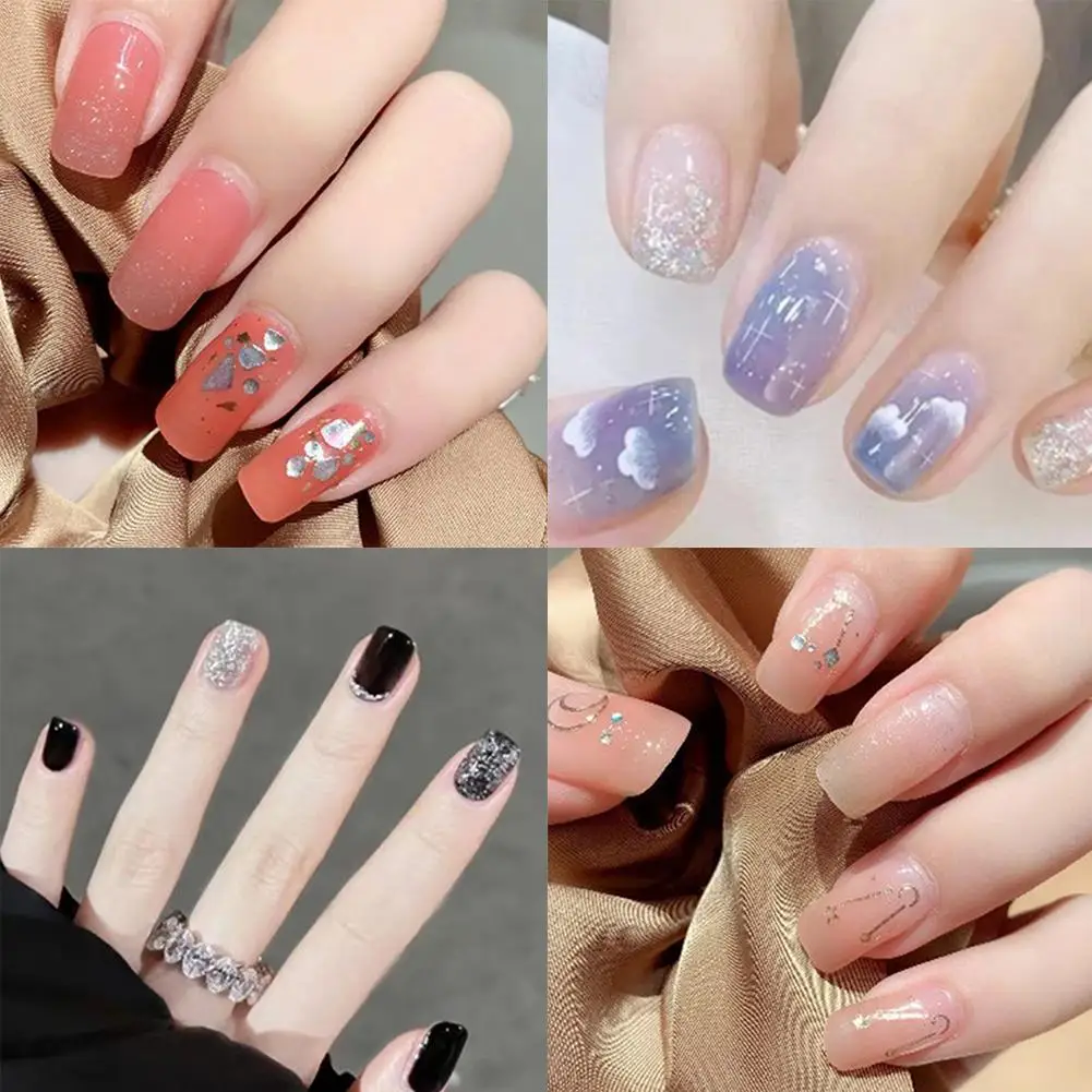 Nail Stickers Semi Cured u&ntilde;as gel Nail Strip Sticker Gel Wraps Cured Waterproof Polish Gel Decals Lamp P2K3