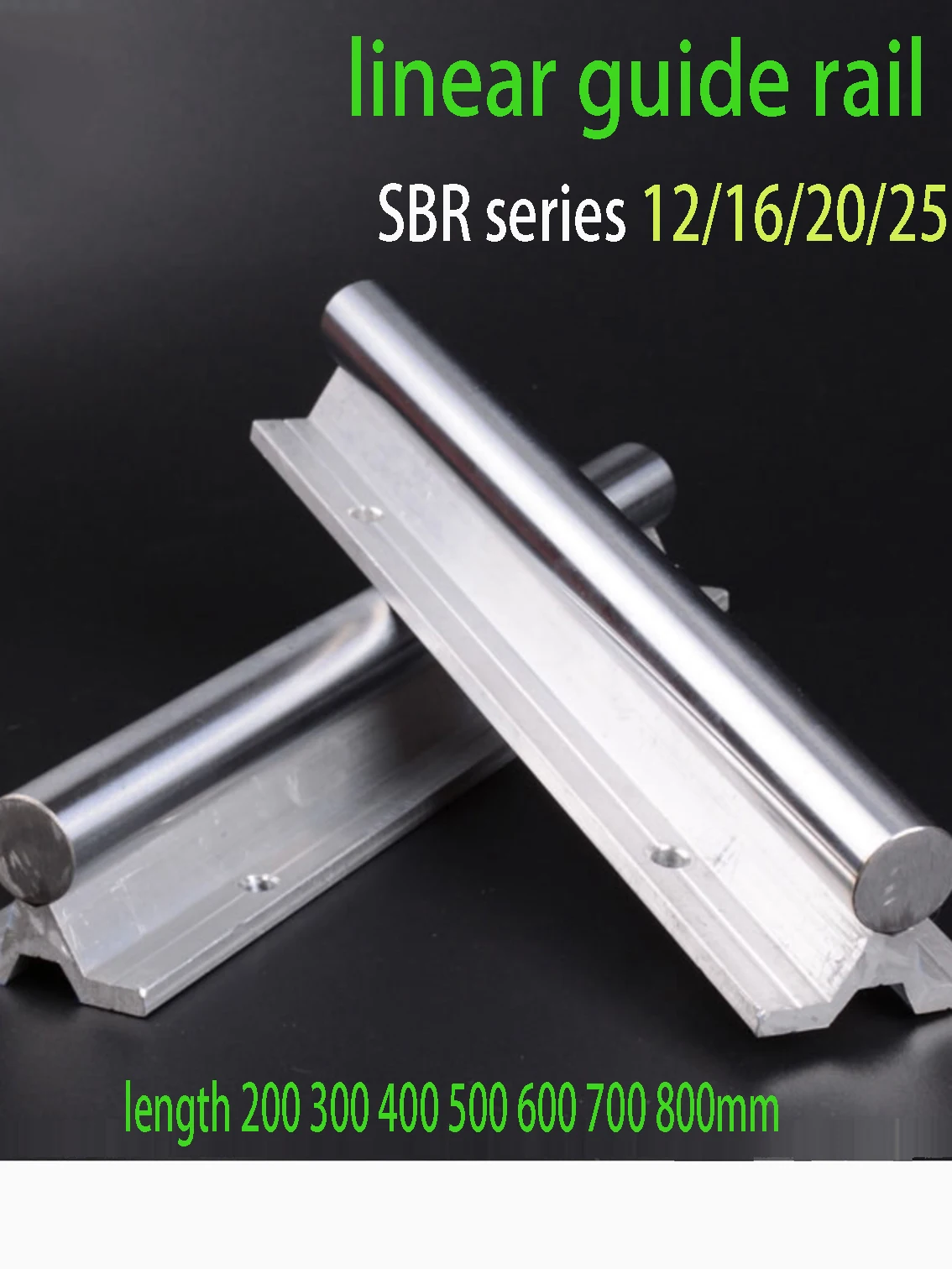

1PCS Linear Guide Rail SBR Series 12/16/20/25 With Aluminum Bracket Optical Axis Support Seat Length 200~800mm